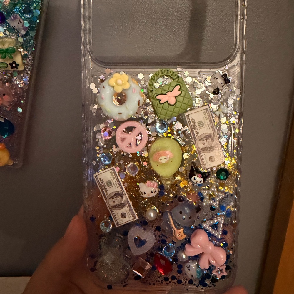 Charming Glitter Phone Case with Colorful Accents
